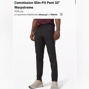 Mens Lululemon Slim Fit Pants